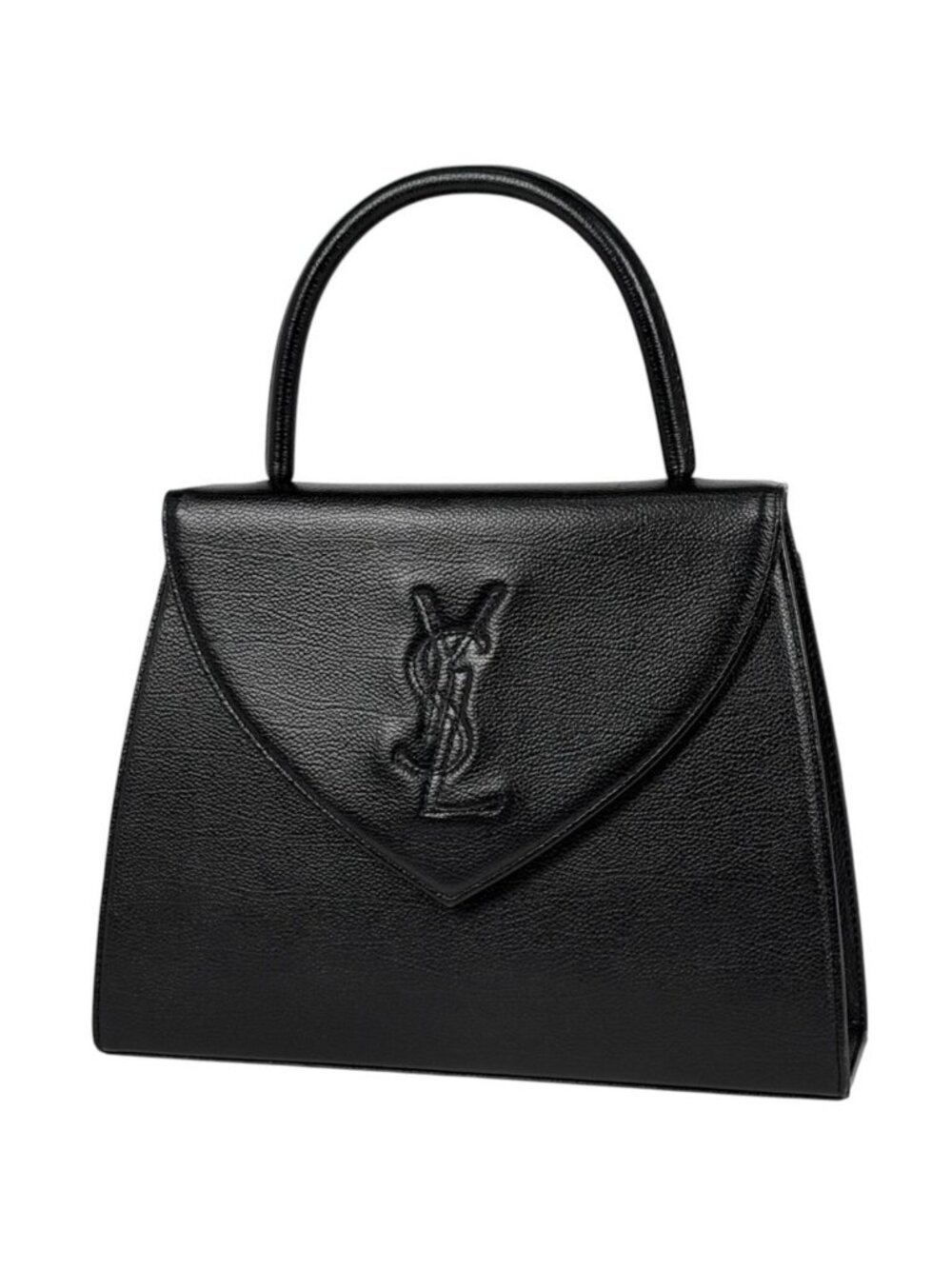 Saint Laurent Handbag Logo Leather Black